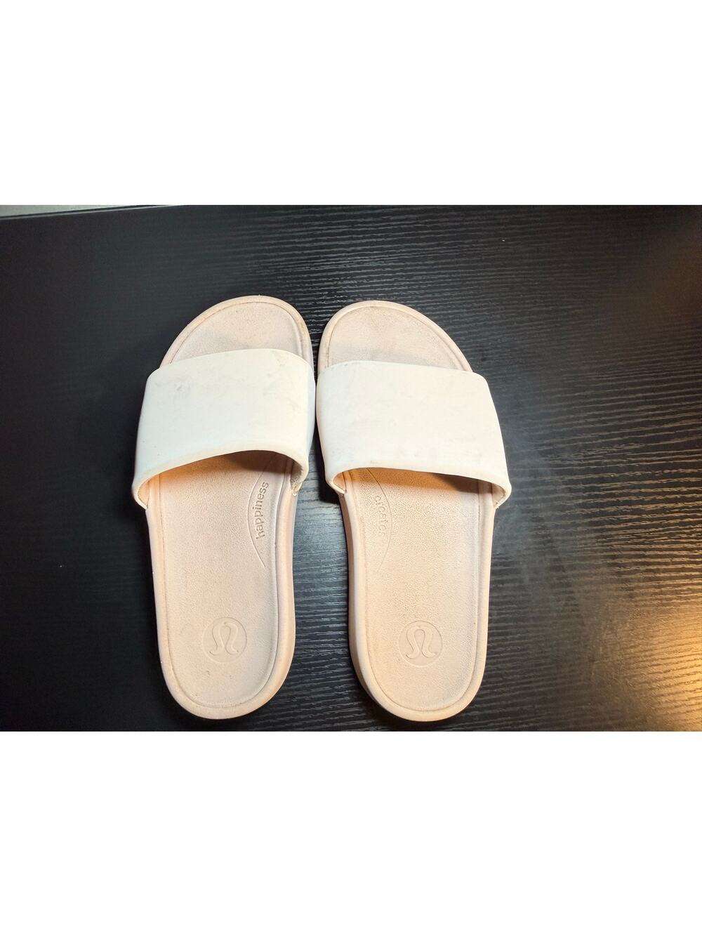 Lululemon Restfeel Slide Sandals Womens Size 5 Pink Beige Comfort Recovery Slide